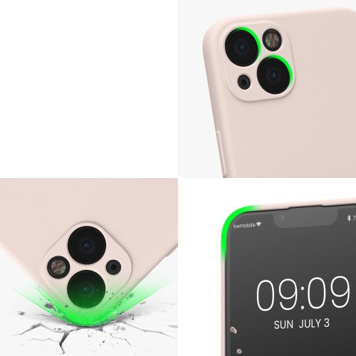 Etui Kwmobile do Apple iPhone 13, silikon, kremowy, 58954.225