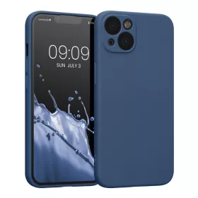   Etui Kwmobile do Apple iPhone 13, silikonowe, niebieskie, 58954.116