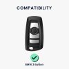 Etui na kluczyk samochodowy do BMW 3 przyciski, Kwmobile, niebiesko-złote, silikon, 56009.03