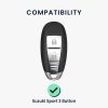 Osłona kluczyka samochodowego do Suzuki 2 przyciski - Keyless Go, Kwmobile, srebrna, silikonowa, 54591.94
