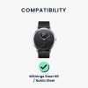 Zestaw 2 pasków do Withings Steel HR/Nokia Steel, Kwmobile, czarny/szary, silikon, 58993.01