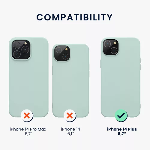 Etui Kwmobile do Apple iPhone 14 Plus, silikonowe, zielone, 59080.200