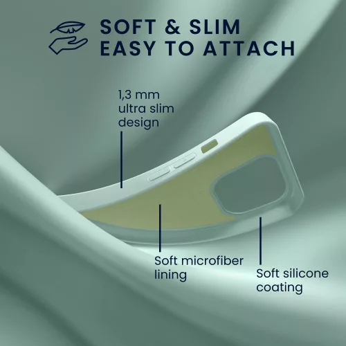 Etui Kwmobile do Apple iPhone 14 Plus, silikonowe, zielone, 59080.200