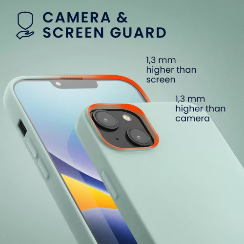 Etui Kwmobile do Apple iPhone 14 Plus, silikonowe, zielone, 59080.200