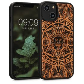   Etui Kwmobile do Apple iPhone 14, drewno, brązowo-czarne, 59124.02