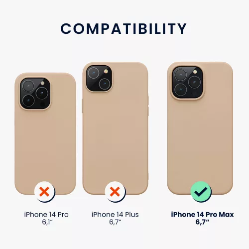 Etui Kwmobile do Apple iPhone 14 Pro Max, silikon, kremowy, 59074.154