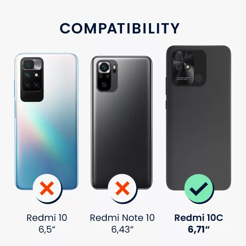 Etui Kwmobile do Xiaomi Redmi 10C, silikonowe, czerwone, 59229.187