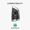 Etui na kluczyk samochodowy do BMW 3 przyciski - inteligentny kluczyk, Kwmobile, czarno-srebrny, silikon, 56001.05