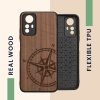 Etui Kwmobile do Xiaomi Redmi Note 12S, brązowe, drewno/silikon, 60692.01