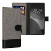 Etui Kwmobile do Xiaomi Redmi Note 12 Pro 5G, szare/czarne, tekstylne/silikonowe, 60736.22