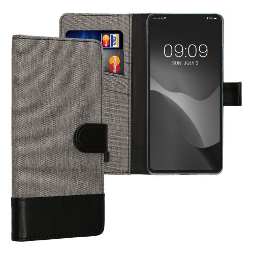 Etui Kwmobile do Xiaomi Redmi Note 12 Pro 5G, szare/czarne, tekstylne/silikonowe, 60736.22