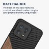 Etui Kwmobile do Xiaomi 13 5G, Brązowy/Czarny, Drewno/Silikon, 60705.01