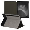 Okładka książki kwmobile do Samsung Galaxy Tab S8/Galaxy Tab S7, tekstylna, szara/czarna, 60385.25