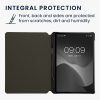 Okładka książki kwmobile do Samsung Galaxy Tab S8/Galaxy Tab S7, tekstylna, szara/czarna, 60385.25