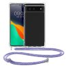 Zderzak kwmobile do Google Pixel 6, silikon, przezroczysty/fioletowy, 55596.108