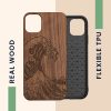 Etui kwmobile do Apple iPhone 11, drewno, brąz, 49799.17