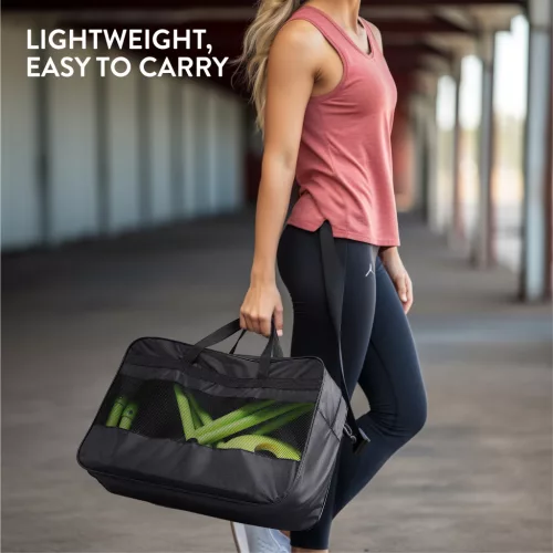 Set Navaris scara agilitate cu jaloane, 12 trepte, 6 m, conuri, geanta inclusa, 61118.06