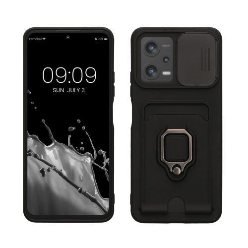 Etui Kwmobile do Xiaomi Redmi Note 12 5G/Poco X5, czarne, silikonowe, 61182.01