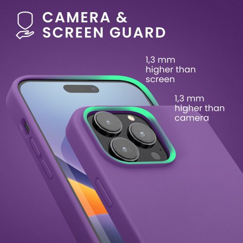 Etui kwmobile do Apple iPhone 14 Pro Max, silikon, fiolet, 59074.221