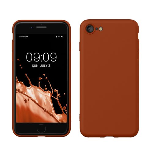 Etui Kwmobile do Apple iPhone SE (2022)/iPhone SE (2020)/iPhone 8, Brązowe, Silikonowe, 49979.249