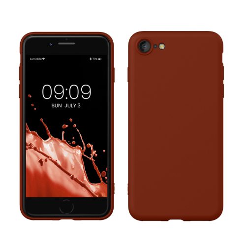 Etui Kwmobile do Apple iPhone SE (2022)/iPhone SE (2020)/iPhone 8, czerwone, silikonowe, 49979.248