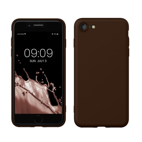 Etui Kwmobile do Apple iPhone SE (2022)/iPhone SE (2020)/iPhone 8, Brązowe, Silikonowe, 49979.247