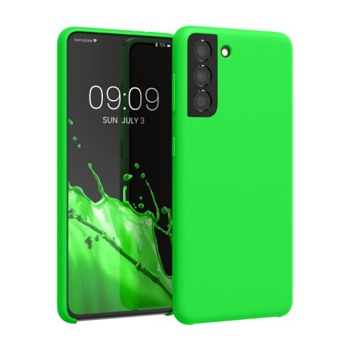 Etui Kwmobile do Samsung Galaxy S21, zielone, silikonowe, 54056.44