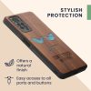 Etui Kwmobile do Xiaomi Redmi Note 11 Pro 5G/Redmi Note 12 Pro, brązowy/czarny, drewno/silikon, 57381.15