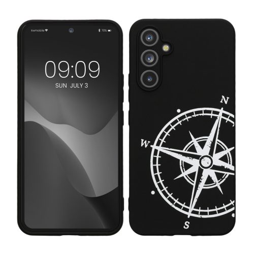 Etui Kwmobile do Samsung Galaxy A54 5G, czarno-białe, silikonowe, 61246.03