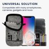 Kwmobile Uniwersalne etui na telefon XXL, 7 cali, szaro-czarne, tekstylne, 58702.5.02