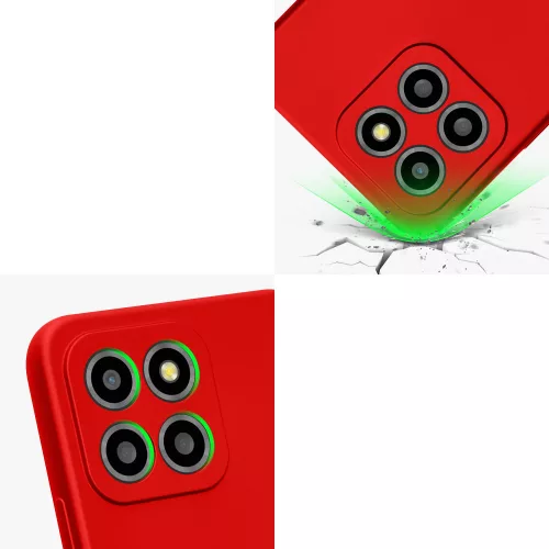 Etui Kwmobile do Honor X8 5G/X6/70 Lite, czerwone, silikonowe, 59880.36