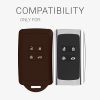 Etui na kluczyk samochodowy Kwmobile do Renault/Dacia 4 przyciski, Keyless Go, czarny, silikon, 48035.247