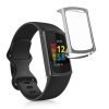 Zestaw 2 etui Kwmobile do Fitbit Charge 5, silikon, przezroczysty/szary, 56385.04