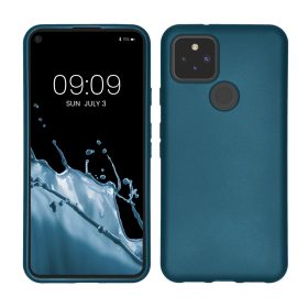   Etui Kwmobile do Google Pixel 5, niebieskie, silikonowe, 53565.251
