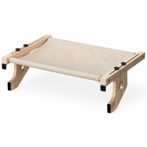 Culcus pentru pisici Navaris, 55x38x17.5 cm, prindere fereastra, bej, 61419.11