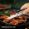 Set tacamuri de calatorie pliabile 6 in 1, din otel inoxidabil, cu sac depozitare, 60998.01