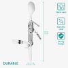 Set tacamuri de calatorie pliabile 6 in 1, din otel inoxidabil, cu sac depozitare, 60998.01