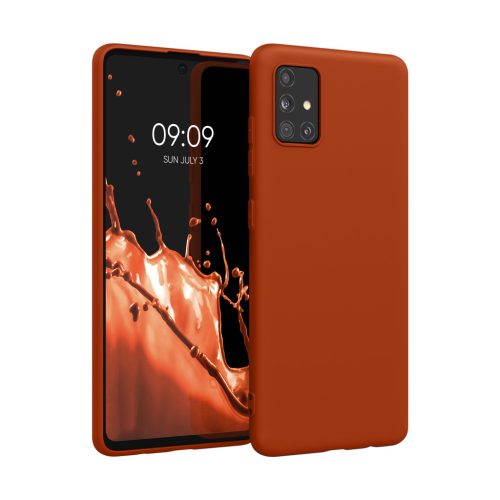 Etui Kwmobile do Samsung Galaxy A51, Brązowe, Silikonowe, 51196.249