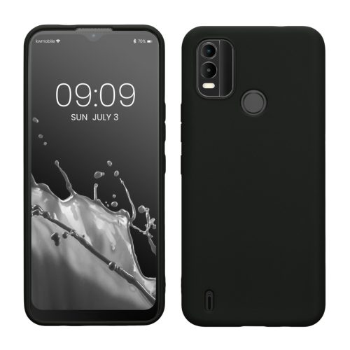 Etui Kwmobile do telefonu Nokia C21 Plus, czarne, silikonowe, 61460.01