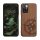 Etui Kwmobile do Xiaomi Redmi 10, brązowy/czarny, drewno/silikon, 56794.03
