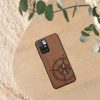Etui Kwmobile do Xiaomi Redmi 10, brązowy/czarny, drewno/silikon, 56794.03