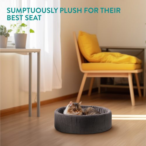 Pat de pisica cu perna detasabila Navaris, 50x50x18 cm, material plus, 61287.22