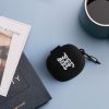 Etui Kwmobile na słuchawki JBL Wave 300 TWS, czarno-białe, silikon, 59786.02