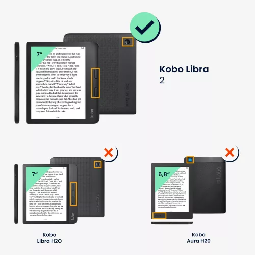 Pokrowiec Kwmobile do Kobo Libra 2, wielokolorowy, ekoskóra, 56575.69