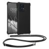 Etui Kwmobile ze smyczą do Motorola Edge 40 Pro/Edge Plus (2023), czarne, silikonowe, 61504.01