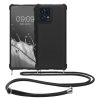 Etui Kwmobile ze smyczą do Motorola Edge 40 Pro/Edge Plus (2023), czarne, silikonowe, 61504.01