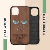 Etui Kwmobile do Apple iPhone 11, wielokolorowe, drewno/silikon, 49799.19