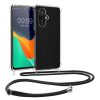 Etui Kwmobile ze smyczą do OnePlus Nord N30/Nord CE 3 Lite, przezroczyste/czarne, silikonowe, 61495.01