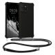 Etui Kwmobile ze smyczą do Motorola ThinkPhone, czarne, silikonowe, 61498.01