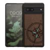 Etui Kwmobile do Google Pixel 7, brązowe, drewno/silikon, 60757.04